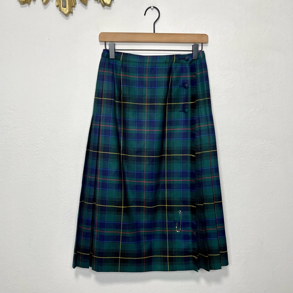 ALJean Plaid Midi Pleated Skirt - Picture 2 of 16